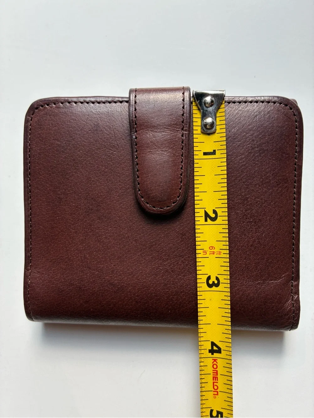 Coach Dark Brown Smooth Leather Square Wallet